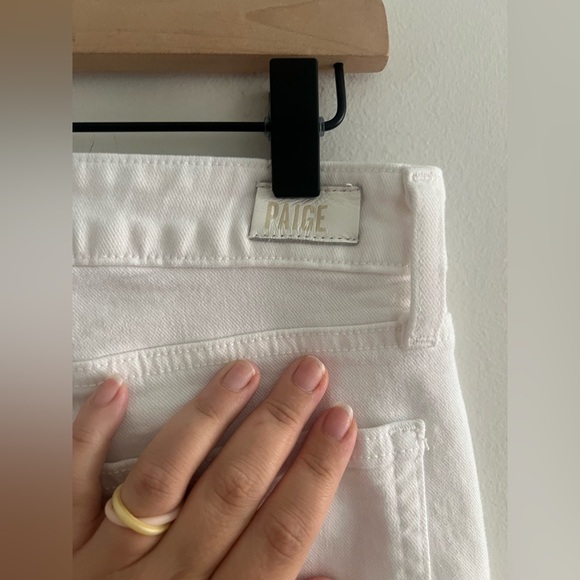 PAIGE Hoxton Ankle Skinny White Jeans Women’s Size 25 Mid Rise Stretch Denim - Picture 4 of 6